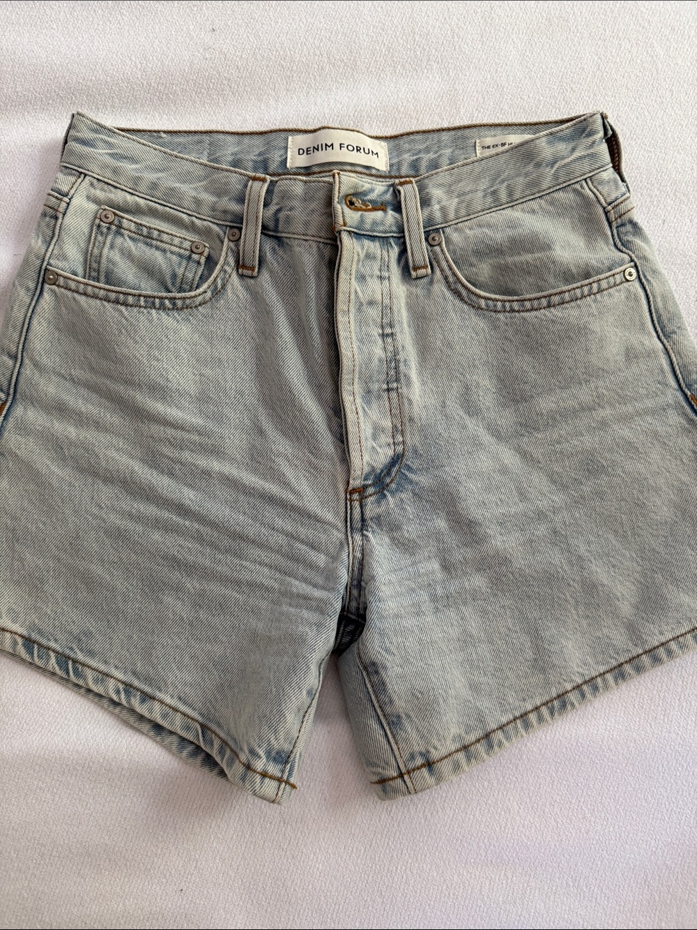 Aritzia Denim Forum Light Wash High-Rise Jean Shorts